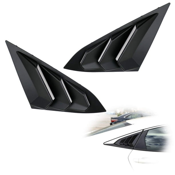Gloss Black Vent 1/4 Quarter Side Window Louver Cover For 2016-2018 Honda Civic Gloss Black Vent 1/4 Quarter Side Window Louver Cover For 2016-2018 Honda Civic